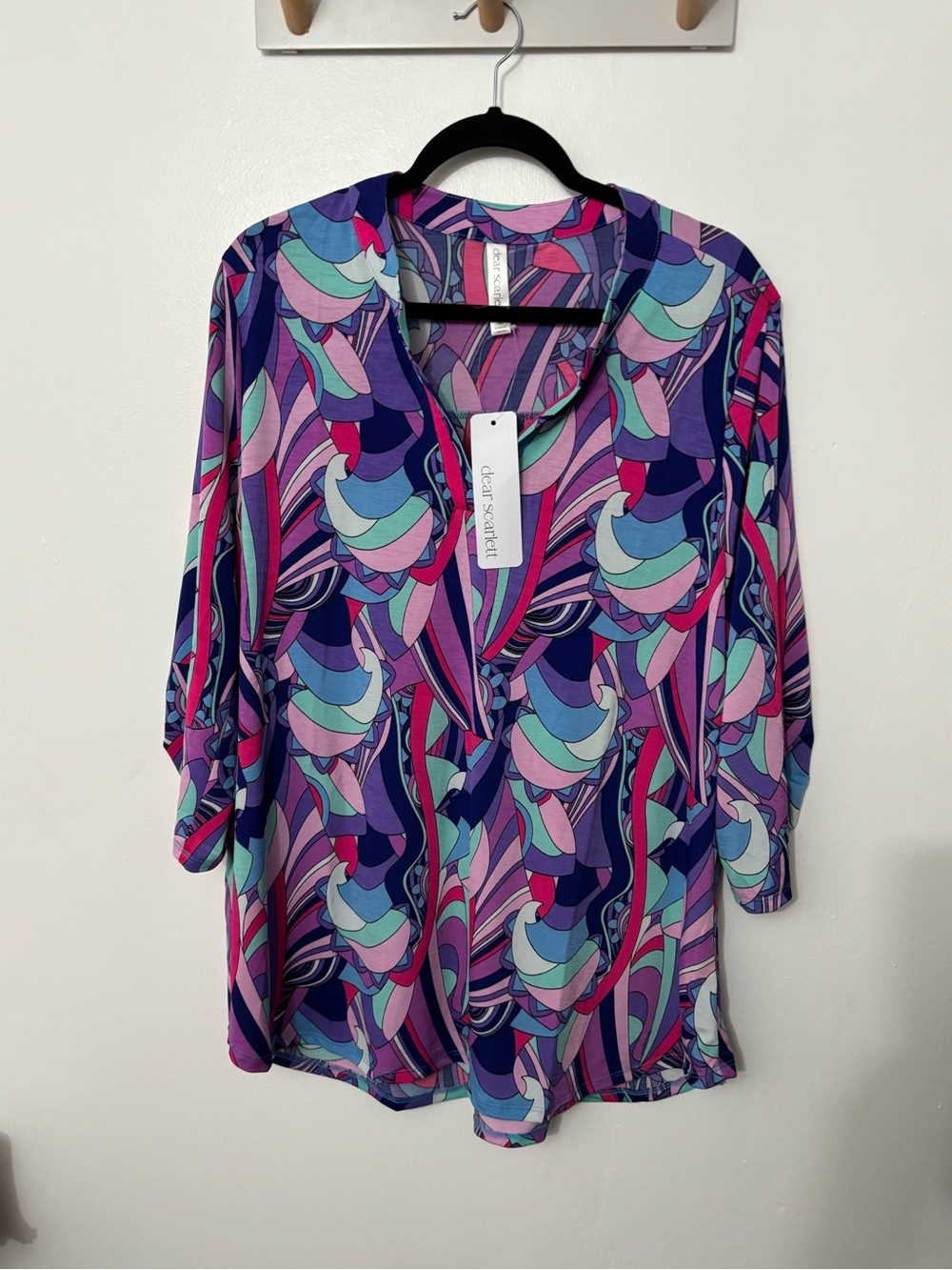 Dear Scarlet Vibrant Purple Multi-Color Printed Women’s Blouse